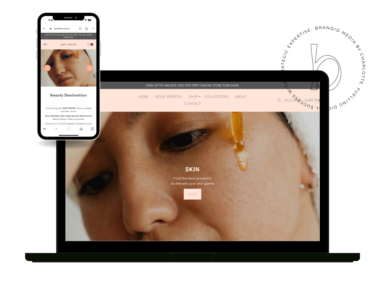 Suzi White HQ Website Design by Brandid Media